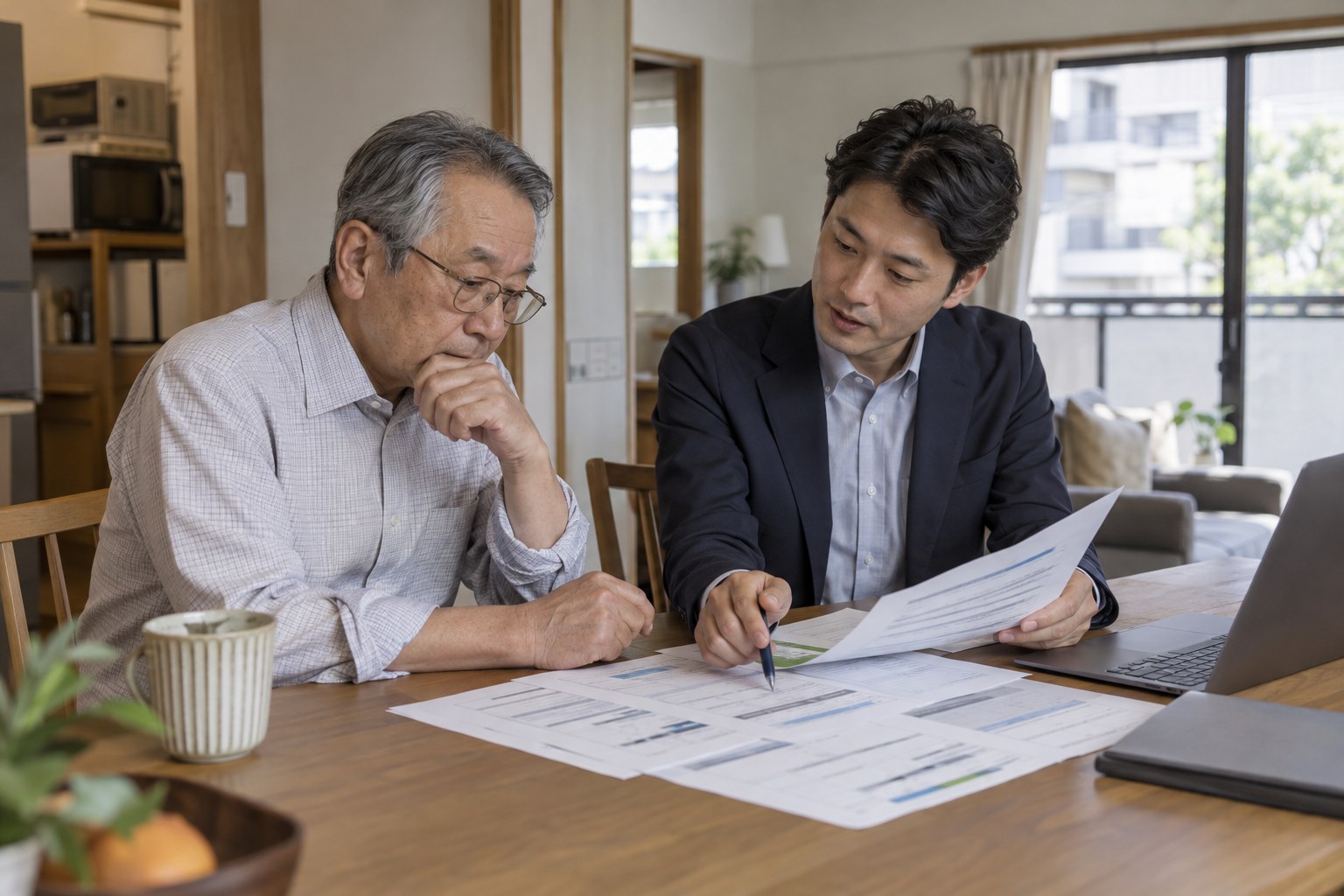 改修の費用と補助金を相談するイメージ